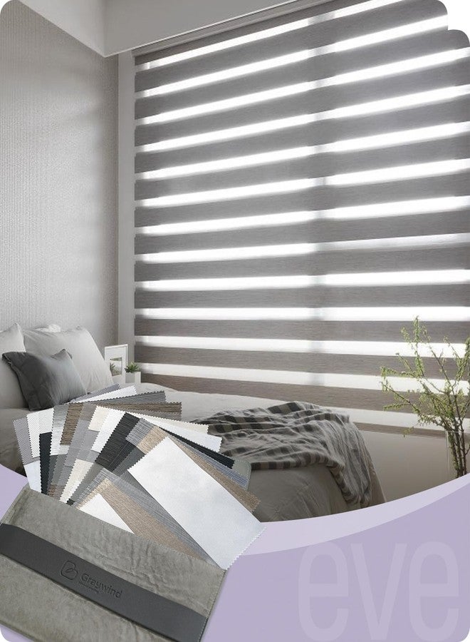 Graywind Eve Zebra Blinds Dual Layer Blinds Privacy Light Control, One Size (Fabric Samples) - Image 1